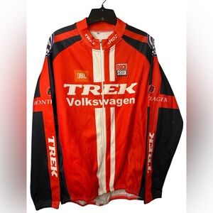 TREK Volkswagen Shimano Red Race Team VTG Cycling Long Sleeve Jersey